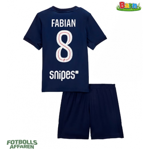 Paris Saint-Germain Fabian Ruiz #8 Hemmaställ Barn 2025-26 Kortärmad (+ Korta byxor)